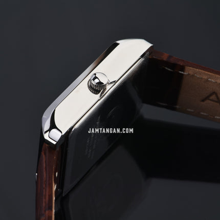 Alba Fashion AH7DH9X1 Ladies Silver Dial Brown Leather Strap