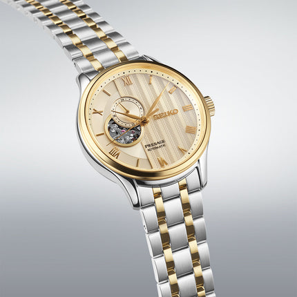 Seiko Presage SSA464J1 Automatic Japanese Zen Garden Series Open Heart Dial Stainless Steel Strap