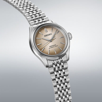 Seiko Presage Classic SPB523J1 Edo Silk Fushi-iro Gradient Light Brown Dial Stainless Steel Strap