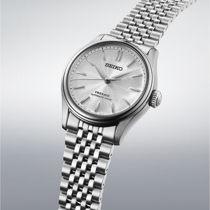 Seiko Presage Classic HCC001J1 Tomioka Silk Shironeri Silver Dial Stainless Steel Strap