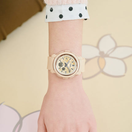 Casio Baby-G BGA-290FL-4ADR Flower Digital Analog Dial Light Pink Resin Band