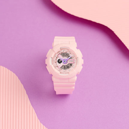 Casio Baby-G BA-110AH-4ADR Digital Analog Soft Pink Dial Soft Pink Resin Band