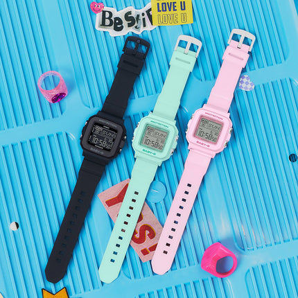 Casio Baby-G BGD-10-3DR Ladies Digital Dial Light Green Resin Band