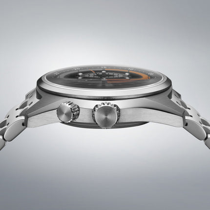 Seiko Prospex SPB515J1 Speedtimer 6R Compact Countdown In Black-Grey Contras Stainless Steel Strap