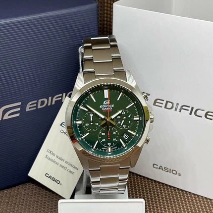 Casio Edifice EFV-630D-3AVUDF Chronograph Green Dial Stainless Steel Band