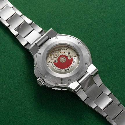 Oris Aquis Date 01-733-7789-4157-07-8-23-04PEB Green Dial Stainless Steel Strap