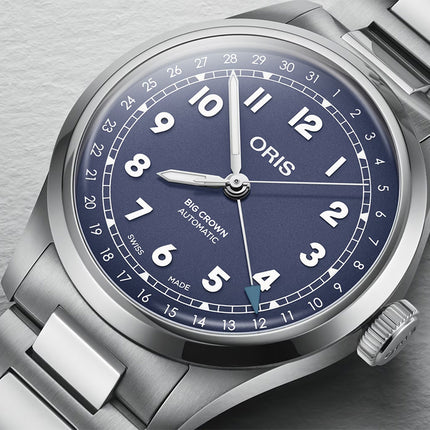 Oris Big Crown 01-754-7798-4068-07-8-20-06 Pointer Date Purple Matte Dial Stainless Steel Strap