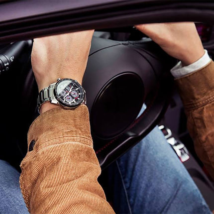 Casio Edifice EQS-900DB-1AVUDF Solar Powered Chronograph Black Dial Stainless Steel Strap