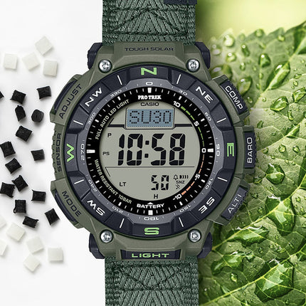 Casio Pro Trek PRG-340B-3DR CASTLON Climber Line Digital Dial Green Nylon Band