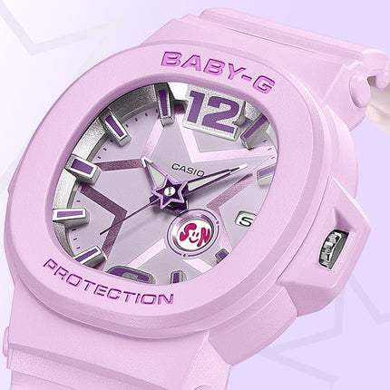 Casio Baby-G BGA-10D-6ADR Pop Spacious Series Analog Dial Purple Resin Band