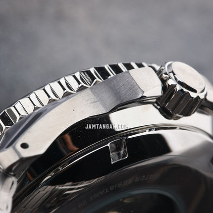 Alba Mechanical A3B019X1 Automatic Men Black Dial Stainless Steel Strap