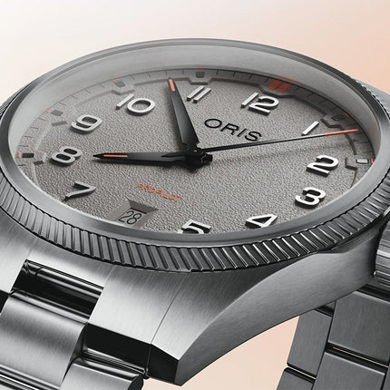 Oris ProPilot 01-733-7805-4163-07-8-20-04LC Date Textured Grey Dial Stainless Steel
