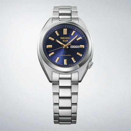 Seiko 5 Sport SRE021K1 Hebitama SNXS Series Ladies Denim Blue Dial Stainless Steel Strap
