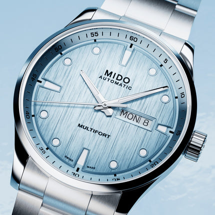 MIDO Multifort M M038.430.11.041.00 Automatic Blue Gradient Dial Stainless Steel Strap