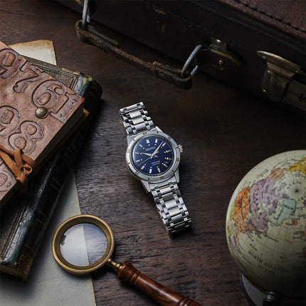 Seiko Presage SRPL07J1 Style60s Elegant Yet Rugged Dark Blue Dial Stainless Steel Strap
