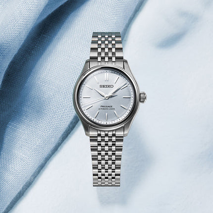 Seiko Presage Classic SPB521J1 Edo Silk Aijiro Light Blue Dial Stainless Steel Strap