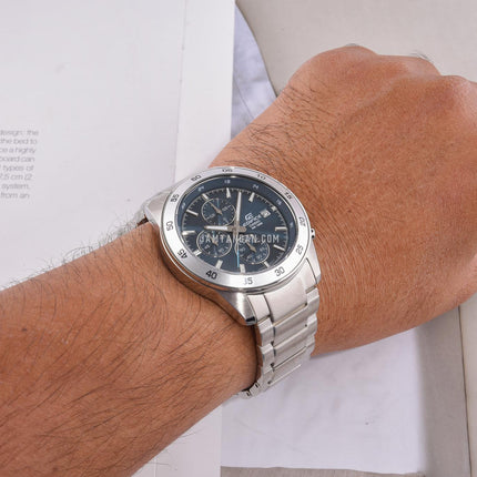 Casio Edifice EFR-526D-2AVUDF Chronograph Men Blue Dial Stainless Steel Band