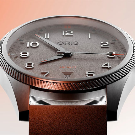 Oris ProPilot 01-733-7805-4163-07-8-20-04LC Date Textured Grey Dial Stainless Steel