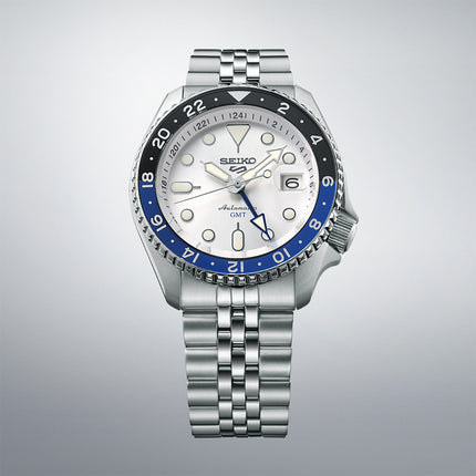 Seiko 5 Sports SSK033K1 SKX Series Automatic GMT Silver Dial Stainless Steel Strap