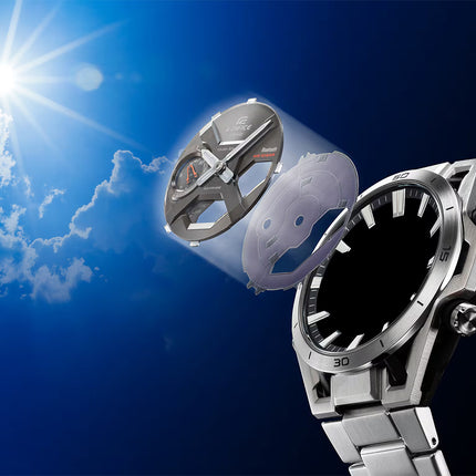 Casio Edifice ECB-2300DC-1ADF Sospensione Digital Analog Dial Black Stainless Steel Band (JDM)