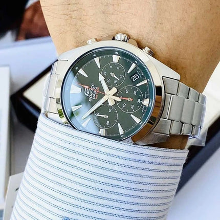 Casio Edifice EFV-630D-3AVUDF Chronograph Green Dial Stainless Steel Band