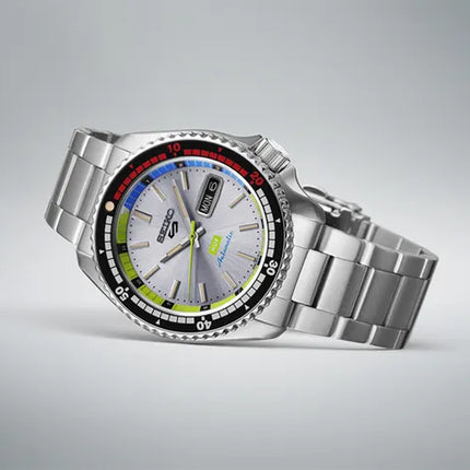 Seiko 5 Sports SRPL33K1 HUF Series Silver Dial Stainless Steel Strap Limited Edition