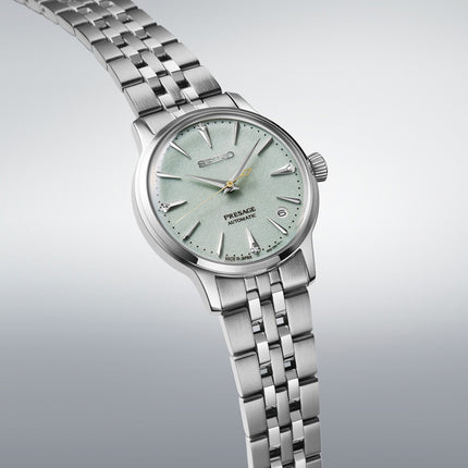 Seiko Presage SRPL63J1 Frozen Mojito Diamond Cocktail Green Dial Stainless Steel Strap