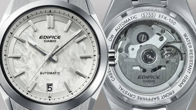 Casio Edifice EFK-100D-7ADR Men Automatic White Dial Stainless Steel Band