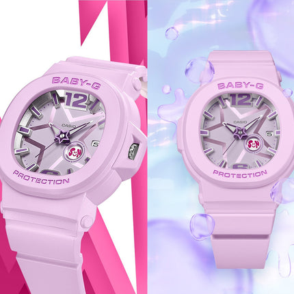 Casio Baby-G BGA-10D-6ADR Pop Spacious Series Analog Dial Purple Resin Band