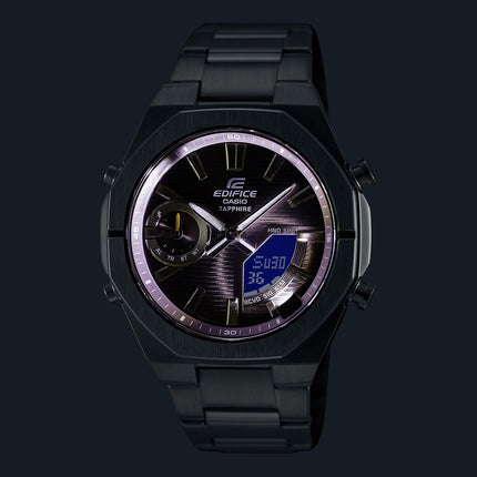 Casio Edifice ECB-S10D-2ADF Smartphone Link Model Blue Digital Analog Dial Stainless Steel Band