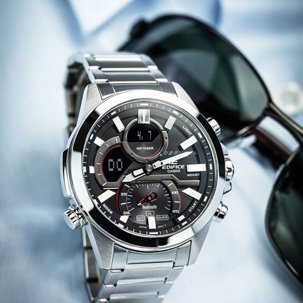 Casio Edifice ECB-30D-1ADF Smartphone Link Model Digital Analog Dial Stainless Steel Band