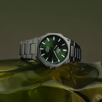 Casio Edifice EFR-S108D-3AVUDF Slim Green Dial Stainless Steel Band