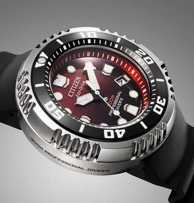 Citizen Promaster BN1024-01Z Professional Diver Red Dial Black Rubber Strap