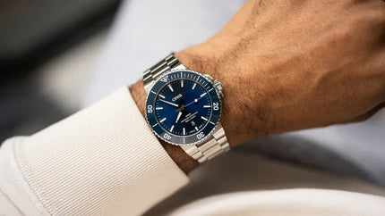 Oris Aquis Date 01-733-7789-4135-07-8-23-04PEB Blue Dial Stainless Steel Strap