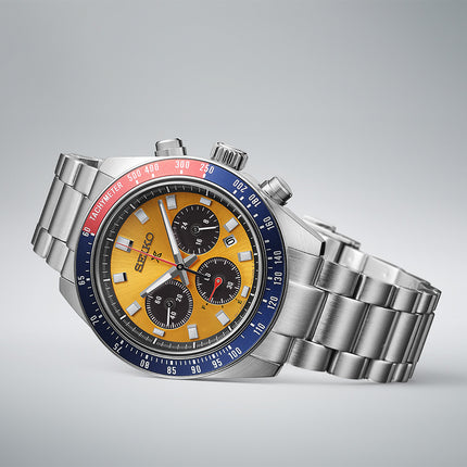 Seiko Prospex SSC947P1 Speedtimer Pogue Solar Chronograph Orange Dial Stainless Steel Strap
