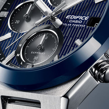 Casio Edifice EFS-S650D-2ADF Chronograph Tough Solar Ceramic Bezel Blue Dial Stainless Steel Band