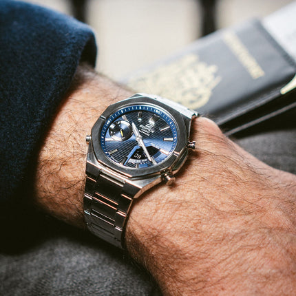 Casio Edifice ECB-S10D-2ADF Smartphone Link Model Blue Digital Analog Dial Stainless Steel Band
