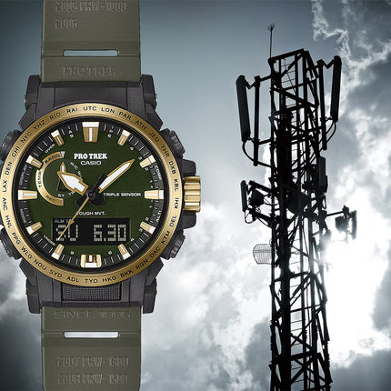 Casio Pro Trek PRW-61ANS-3DR Tough Solar Green Resin Band Unite With Nature 30th Anniversary