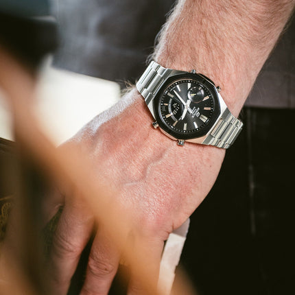 Casio Edifice ECB-S10DB-1ADF Smartphone Link Model Black Digital Analog Dial Stainless Steel Band