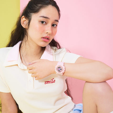Casio Baby-G BA-110AH-4ADR Digital Analog Soft Pink Dial Soft Pink Resin Band