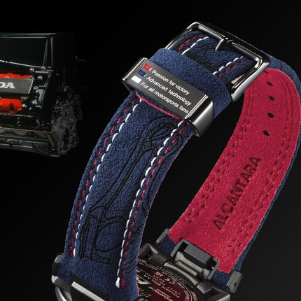 Casio Edifice ECB-2000HR-1ADR Honda Racing Collaboration Digi Analog Dial Alcantara Polyester Band