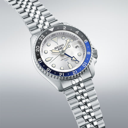 Seiko 5 Sports SSK033K1 SKX Series Automatic GMT Silver Dial Stainless Steel Strap