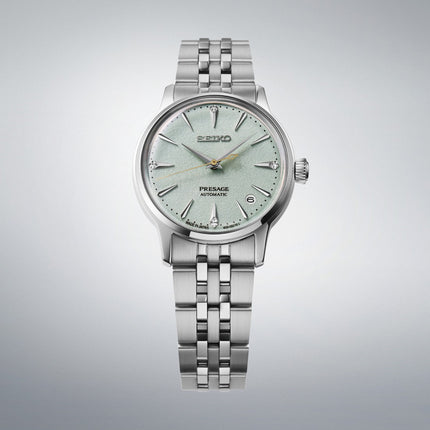 Seiko Presage SRPL63J1 Frozen Mojito Diamond Cocktail Green Dial Stainless Steel Strap