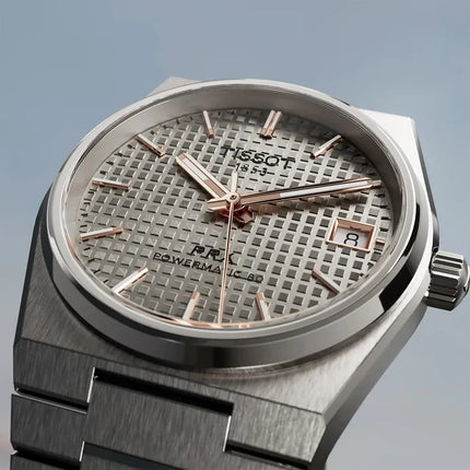 Tissot PRX 38mm T-Classic T137.807.44.061.00 Men Anthracite Dial Grey Titanium Strap