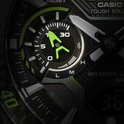Casio Edifice ECB-2200RC-1A3DF Windflow Digital Analog Dial Black Stainless Steel Band
