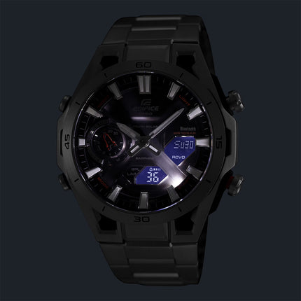 Casio Edifice ECB-2300DC-1ADF Sospensione Digital Analog Dial Black Stainless Steel Band (JDM)