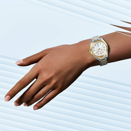 Seiko Prospex SUR608J1 Ladies Sea Marine Mother Of Pearl Dial Dual Tone Stainless Steel Strap