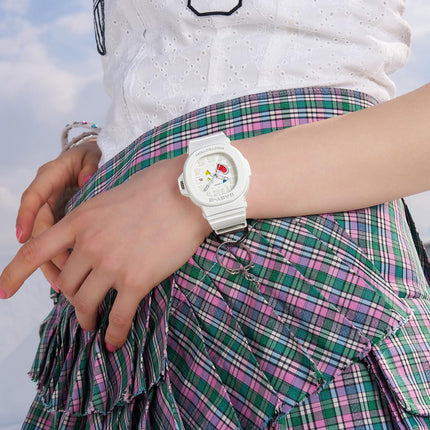 Casio Baby-G BGA-10-7ADR Playful Hearts Series Analog Dial White Resin Band
