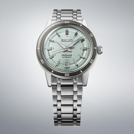 Seiko Presage SRPL71J1 Style60s Ice Green Dial Stainless Steel Strap