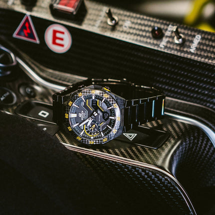 Casio Edifice ECB-2200RC-1A9DF Windflow Digital Analog Dial Black Stainless Steel Band